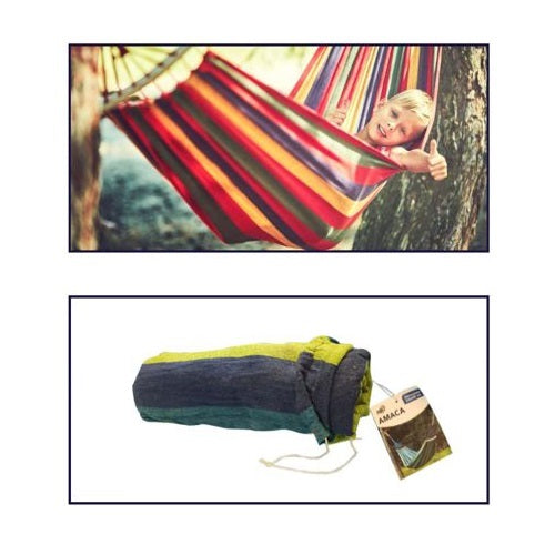 AMACA CLASSICA SINGOLA TESSUTO COTONE SOSTEGNO LEGNO 80X200 GIARDINO CAMPEGGIO B