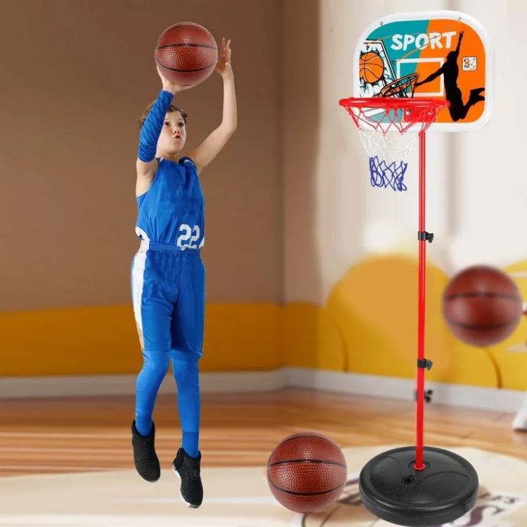 Set Canestro Basket Cerchio Rete + Palla Con Base Tabellone Gioco Bambini |120Cm