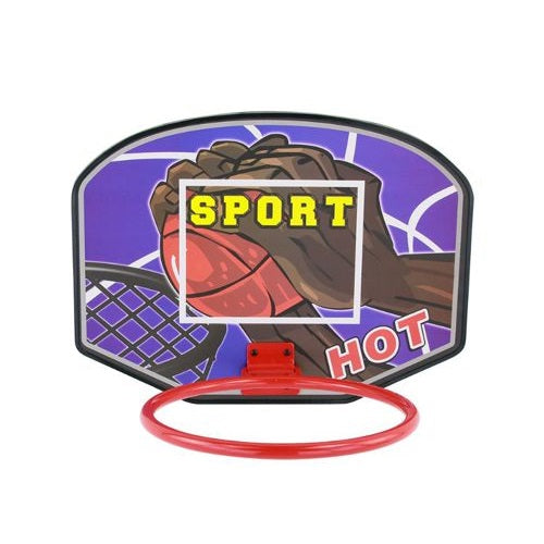 Hb Set Canestro Basket Rete + Palla Bambini Adulti Ufficio A Parete Porta Ø 40Cm
