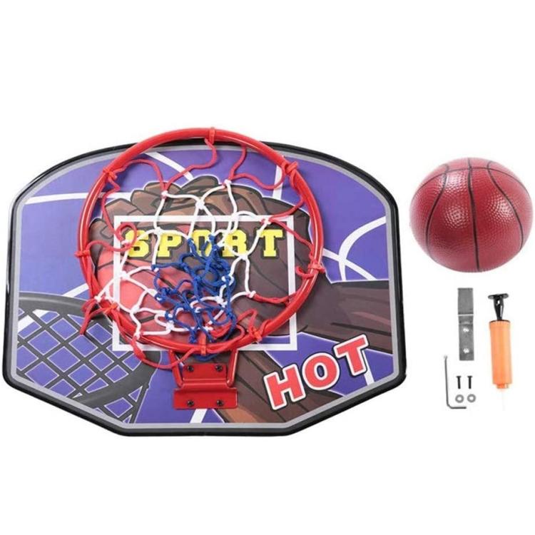 Hb Set Canestro Basket Rete + Palla Bambini Adulti Ufficio A Parete Porta Ø 40Cm