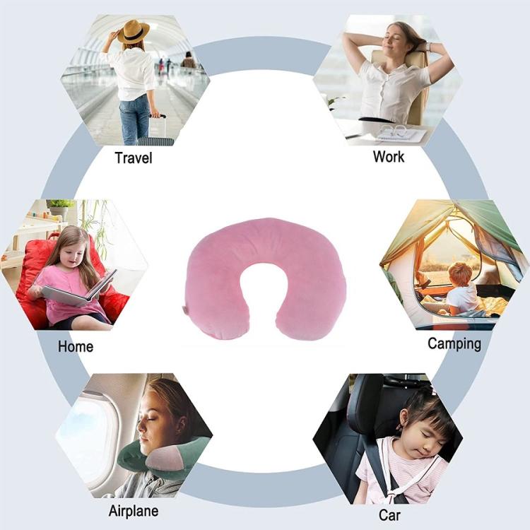 Cuscino Da Viaggio Collo Cervicale In Tessuto Memory Foam Relax Auto Treno Aereo 94971