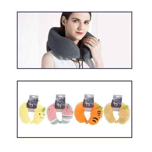Cuscino Da Viaggio Collo Cervicale In Memory Foam + Mascherina Auto Treno Aereo 94979