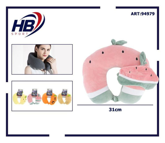 Cuscino Da Viaggio Collo Cervicale In Tessuto Memory Foam Relax Auto Treno Aereo 94974