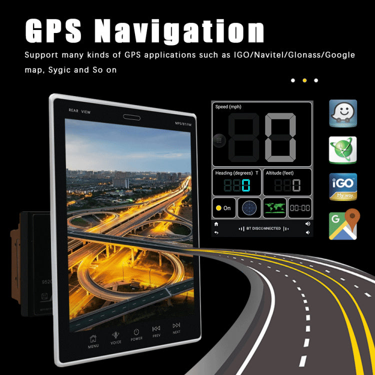 AUTORADIO ANDROID STEREO AUTO 2 DIN UNIVERSAL WIFI SCHERMO 9.5" VERTICALE TABLET