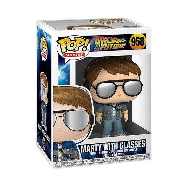Funko Pop ! Movies Back To The Future (958) Marty W/Glasses Ritorno Al Futuro