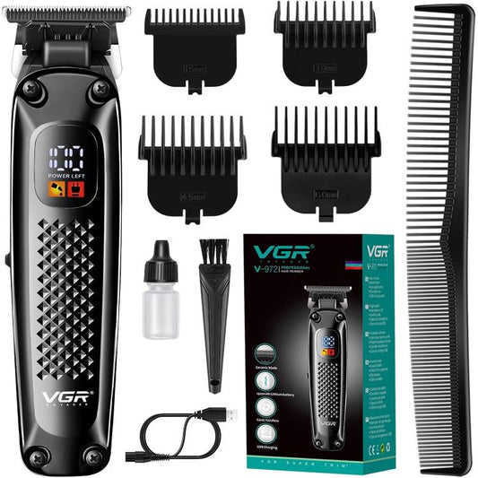 Vgr V-972 Trimmer Tagliacapelli Rasoio Elettrico Zero Rifinitore Barba Display
