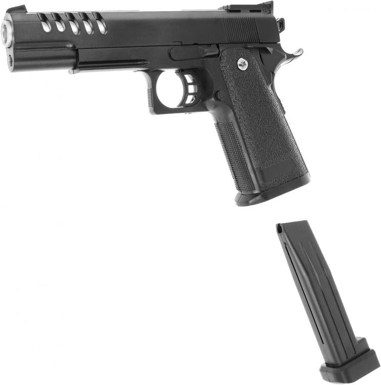 Pistola Giocattolo Spara Pallini 6Mm Air Soft Replica Con Piombini Plastica A007