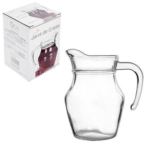 BROCCA IN VETRO DA 0.5 LITRI CARAFFA 0,5LT PER ACQUA VINO SUCCO RISTORANTE HOTEL