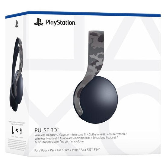 Sony Cuffie Ps5 Wireless Pulse 3D Con Microfono Playstation 5 Headset Camo Gray