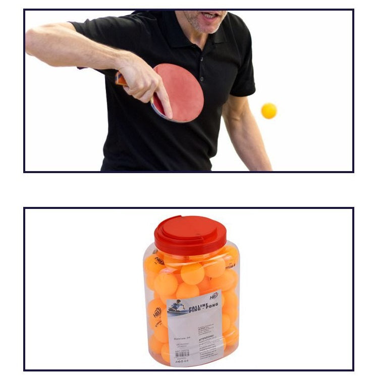 Hb Barattolo 60Pz Palline Da Ping Pong Palle Tennis Tavolo Allenamento Arancio