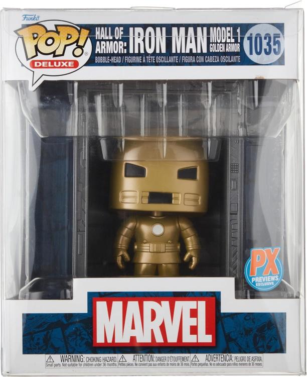 Funko Pop! Deluxe - Marvel Hall Of Armor: Iron Man Model 1 Golden (1035) Figure