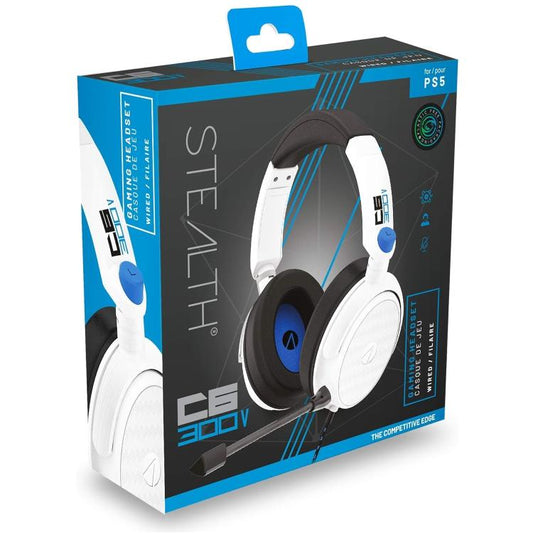 Stealth C6 300 V Cuffie Gaming Con Microfono Staccabile White Per Ps5/Ps4 Xbox