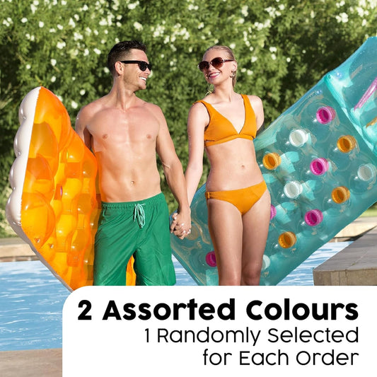 Bestway Materassino Colorato Gonfiabile Lettino Singolo Mare Piscina 188cm Buchi