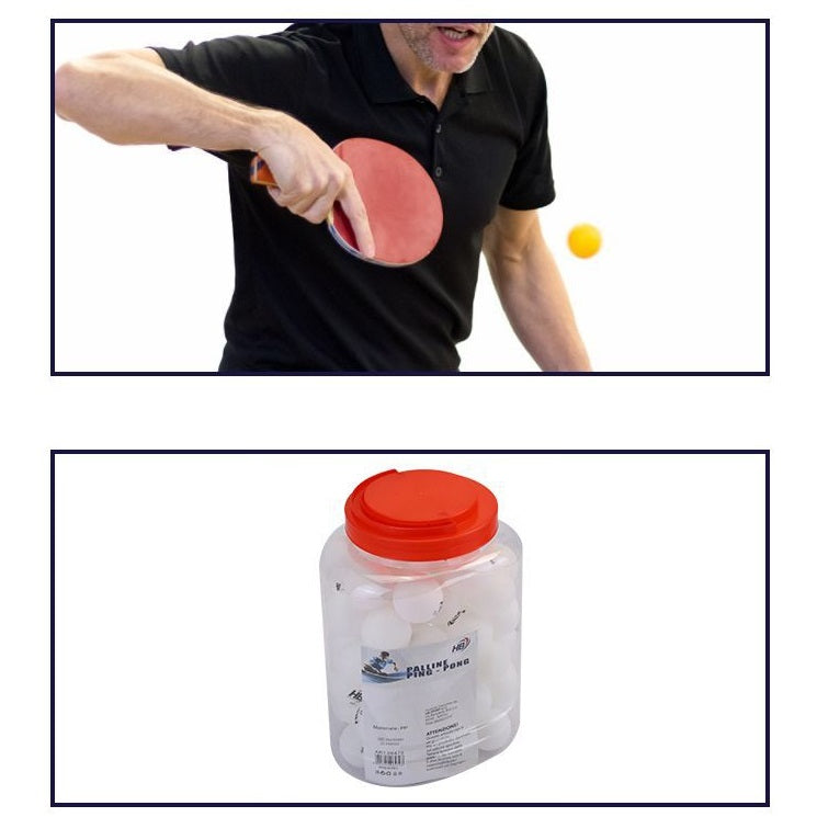 Hb Barattolo 60Pz Palline Da Ping Pong Palle Tennis Tavolo Allenamento Bianco