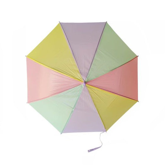 Ombrello Automatico 8 Stecche Con Manico Colorato A Righe Ragazzi Bambini Adulti