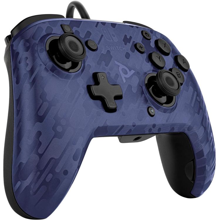 Pdp Controller Wired Nintendo Switch Con Cavo Cablato Faceoff Deluxe+ Audio Blue