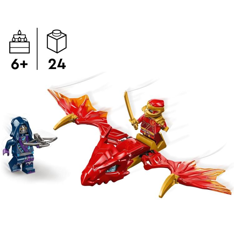 Lego Ninjago Attacco Rising Dragon Di Kai 71801 Action Figure Costruzione 24Pz