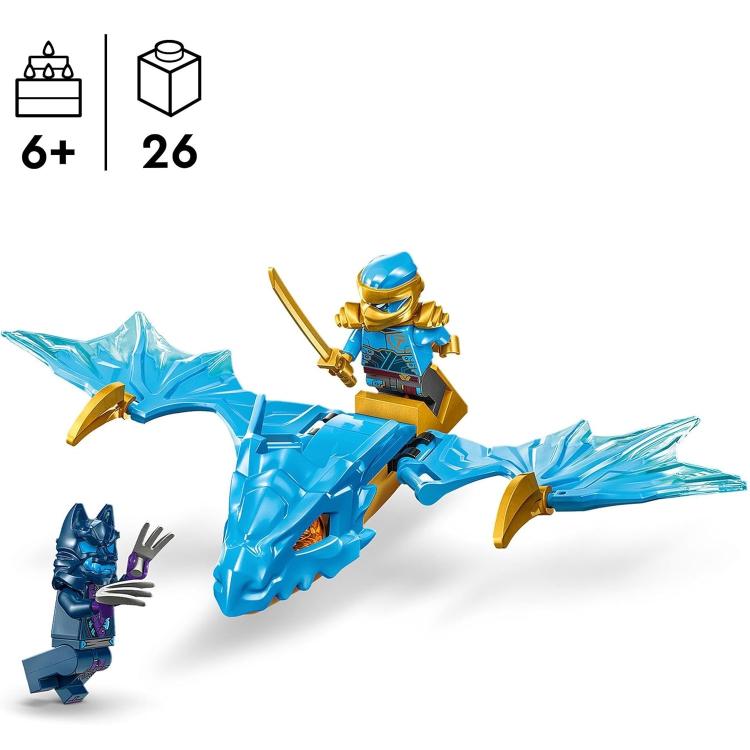 Lego Ninjago Attacco Rising Dragon Di Nya 71802 Action Figure Costruzione 26Pz