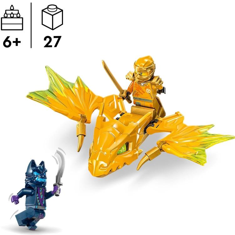 Lego Ninjago Attacco Rising Dragon Di Arin 71803 Action Figure Costruzione 27Pz