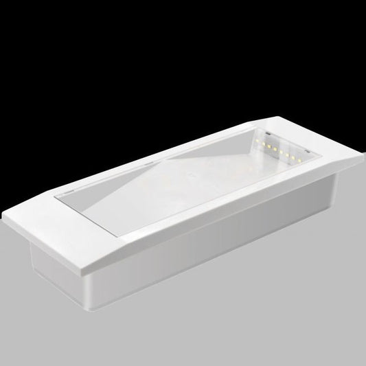 Lampada Di Emergenza Led A Parete Completa Di Incasso/Batteria 300Lm Luce Fredda