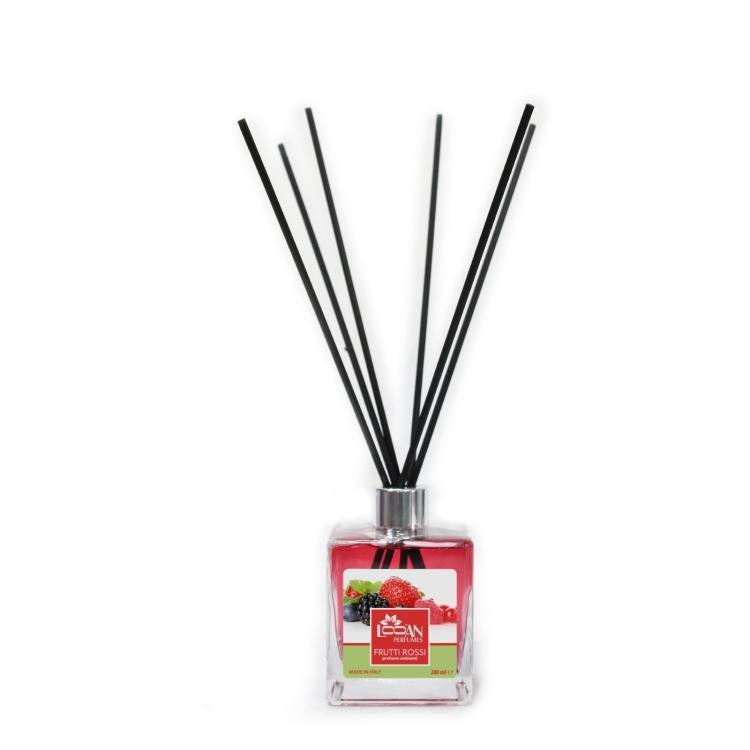 Looan Profumatore Ambiente Bastoncini 280Ml Diffusore Profumo Casa Frutti Rossi