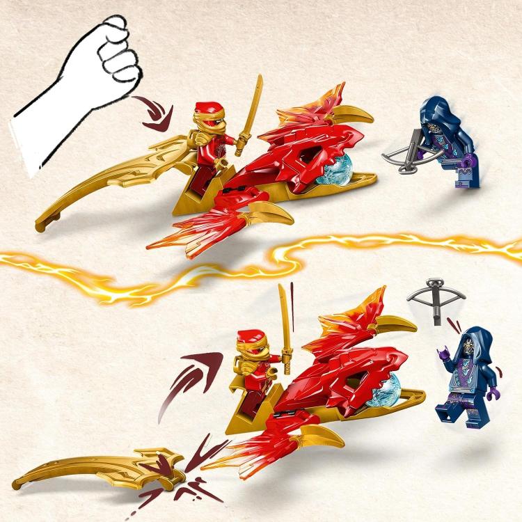 Lego Ninjago Attacco Rising Dragon Di Kai 71801 Action Figure Costruzione 24Pz