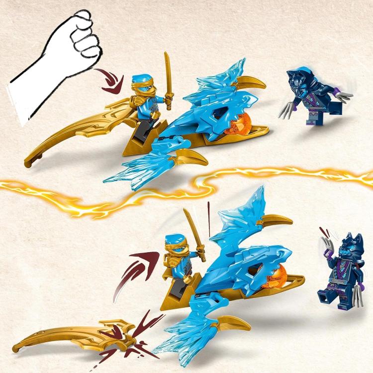 Lego Ninjago Attacco Rising Dragon Di Nya 71802 Action Figure Costruzione 26Pz