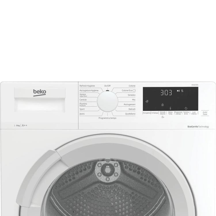 BEKO ASCIUGATRICE 9KG A++ SMART TOUCH INVERTER POMPA CALORE DIGITALE DRX927WN