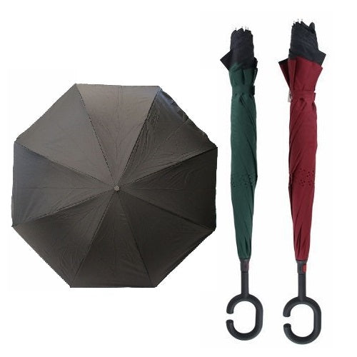 Ombrello Pioggia Inverso Reversibile Antivento Al Contrario Grande 8K Uomo Donna