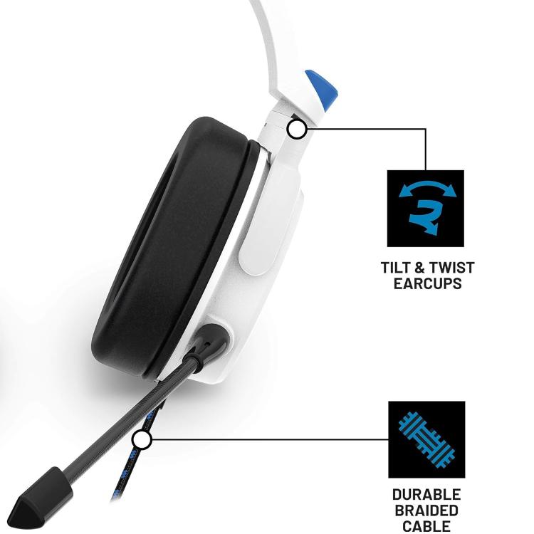 Stealth C6 300 V Cuffie Gaming Con Microfono Staccabile White Per Ps5/Ps4 Xbox