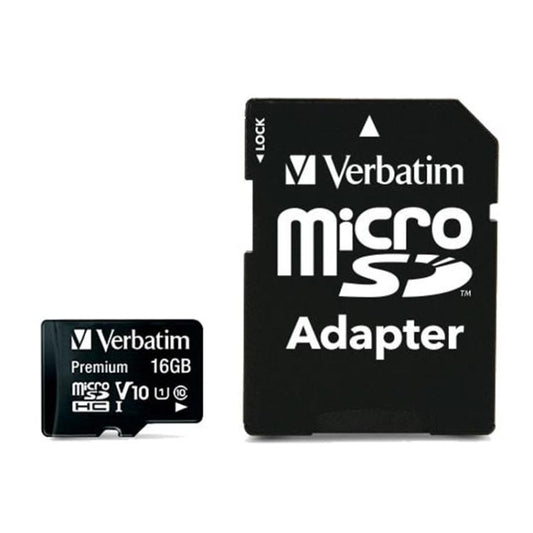 Verbatim Premium Microsdhc Card 16 Gb Micro Sd Memoria/Adattatore V10 Classe 10