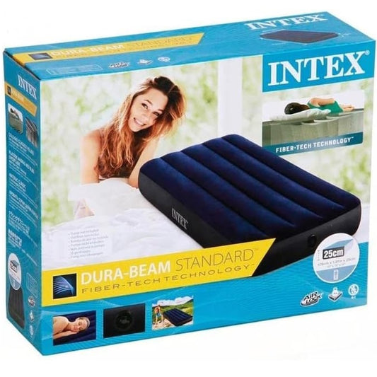 Intex Materassino Singolo Gonfiabile Fiber-Tech Downy Campeggio Mare 191X76X25Cm