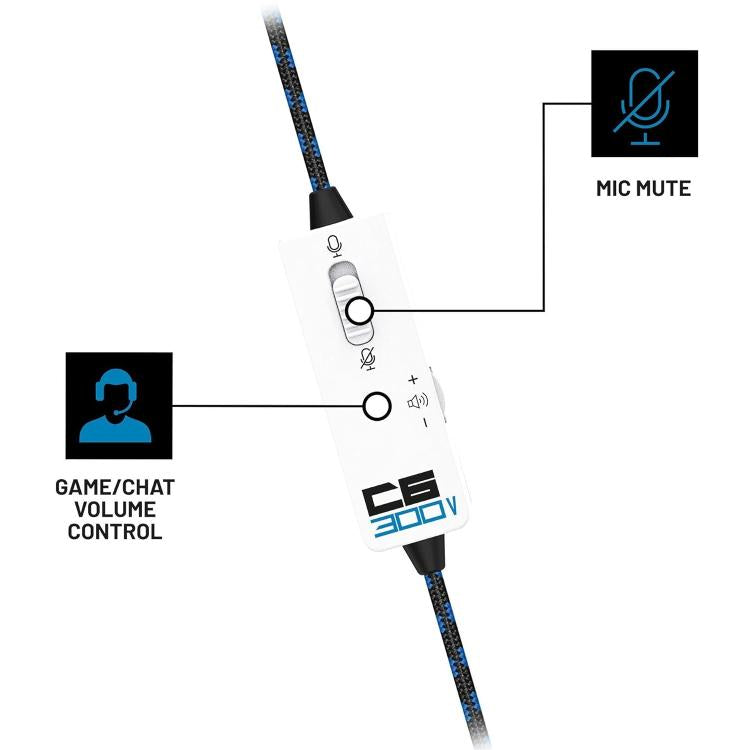 Stealth C6 300 V Cuffie Gaming Con Microfono Staccabile White Per Ps5/Ps4 Xbox
