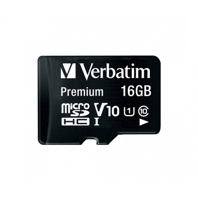 Verbatim Premium Microsdhc Card 16 Gb Micro Sd Memoria/Adattatore V10 Classe 10