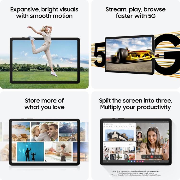 Samsung Galaxy Tab A9+ 11" Wi-Fi Ram 8Gb/128Gb Android Tablet Sm-X210 Graphite