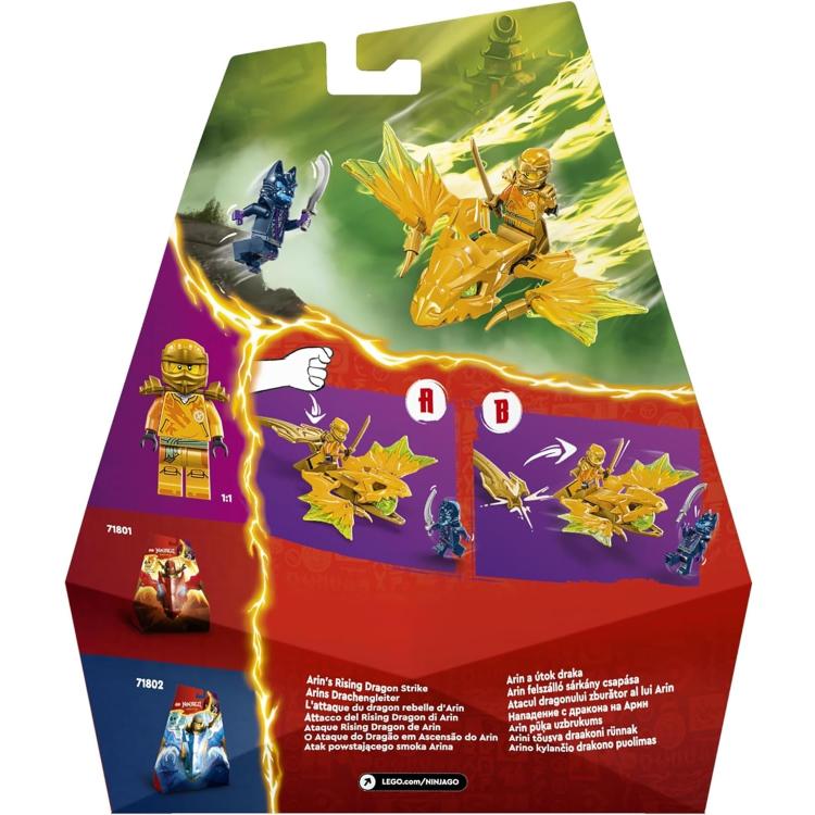 Lego Ninjago Attacco Rising Dragon Di Arin 71803 Action Figure Costruzione 27Pz
