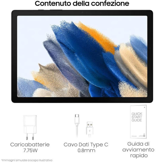 Samsung Sm-X200 Galaxy Tab A8 4+32Gb Tablet Display 10.5" Wifi Dark Gray Ita