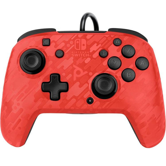Pdp Controller Wired Nintendo Switch Con Cavo Cablato Faceoff Deluxe+ Audio Red