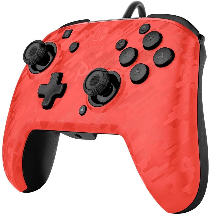 Pdp Controller Wired Nintendo Switch Con Cavo Cablato Faceoff Deluxe+ Audio Red