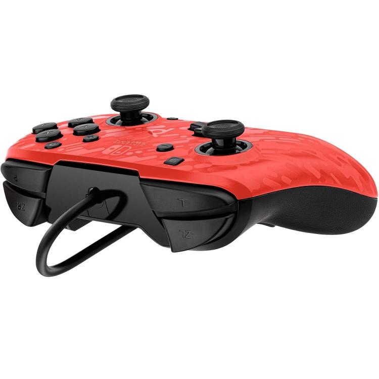Pdp Controller Wired Nintendo Switch Con Cavo Cablato Faceoff Deluxe+ Audio Red