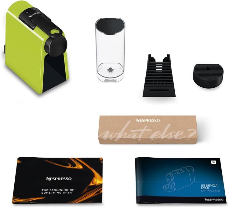 DE'LONGHI NESPRESSO ESSENZA MINI EN85.B MACCHINA DA CAFFÈ 0.6L LIME + 14 CAPSULE