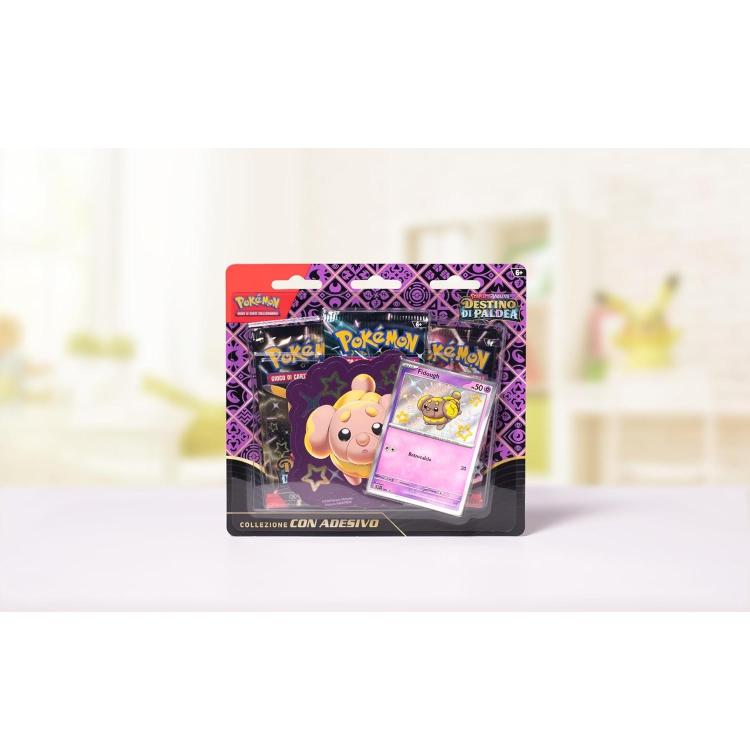 Pokemon Destino Di Paldea Collezione Con Adesivo Scarlatto E Violetto (Fidough)