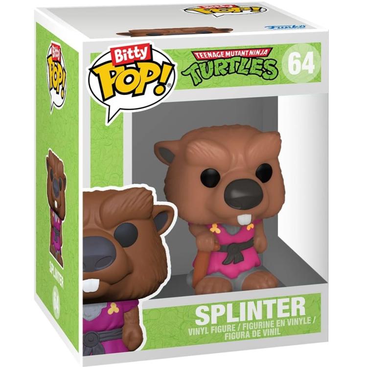 Funko Bitty Pop! Tmnt Tartarughe Ninja Turtles 4 Pack Splinter/Raphael/Rockst.