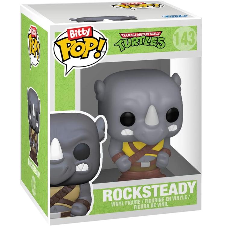 Funko Bitty Pop! Tmnt Tartarughe Ninja Turtles 4 Pack Splinter/Raphael/Rockst.