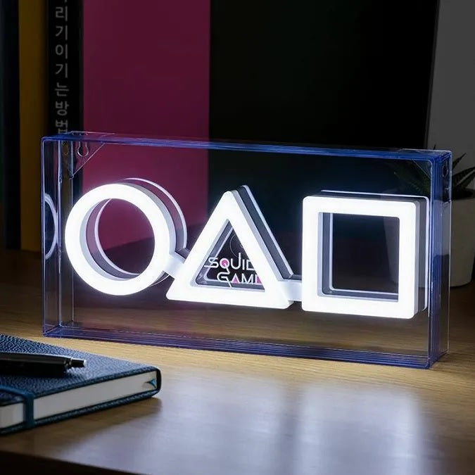 Paladone Lampada Neon Squid Game - Light Da Tavolo Con Logo Serie Tv Netflix