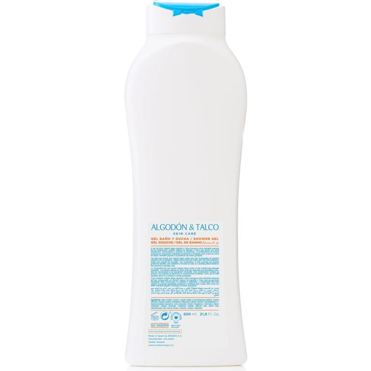 Tulipan Negro Shower Gel Bagno Crema Doccia (Cotone E Talco) Bagnoschiuma 650Ml