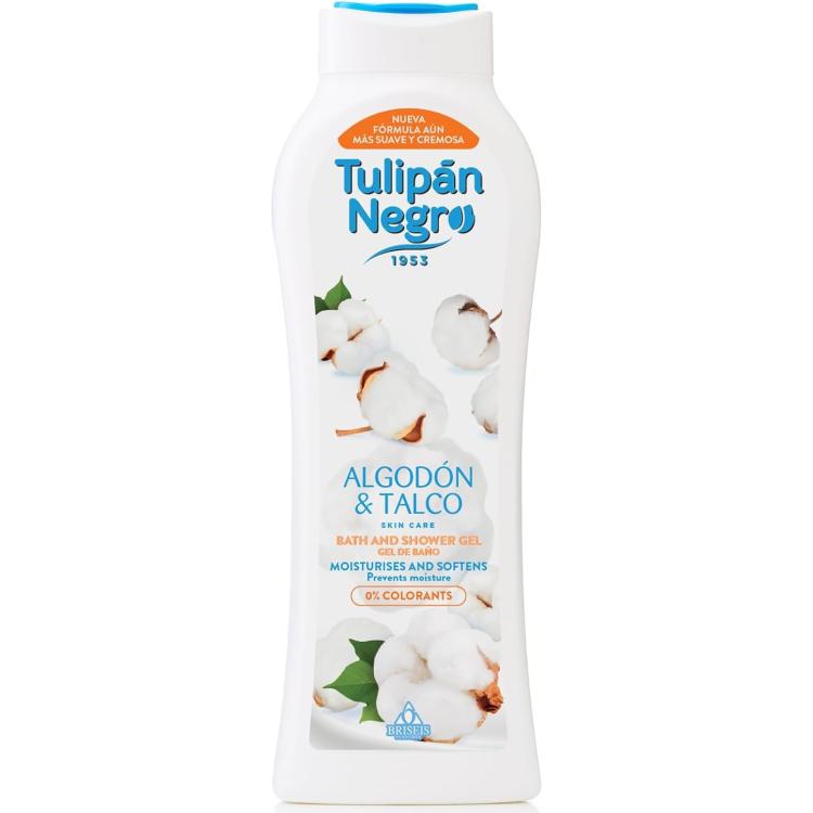 Tulipan Negro Shower Gel Bagno Crema Doccia (Cotone E Talco) Bagnoschiuma 650Ml