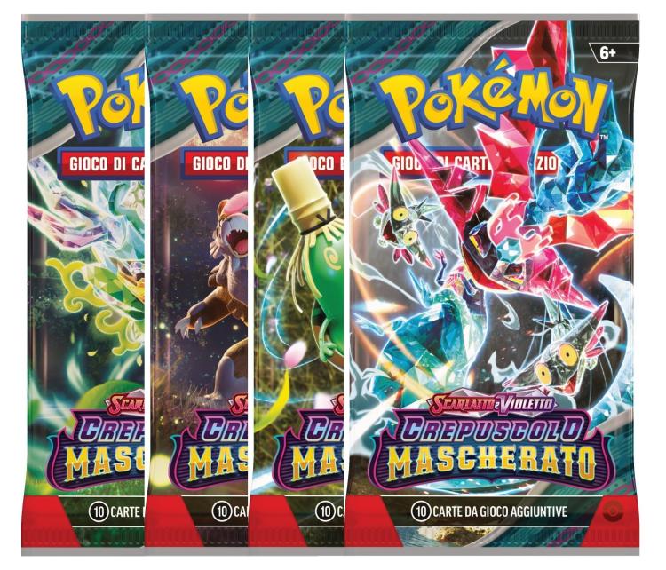 Pokemon Espansione 3 Bustine Crepuscolo Mascherato Scarlatto Violetto Ita Random