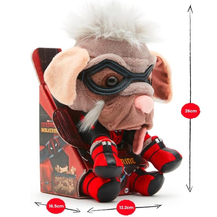 Marvel: Peluche Deadpool Wolverine (Dogpool) Plush Pupazzo Ufficiale Disney 25Cm