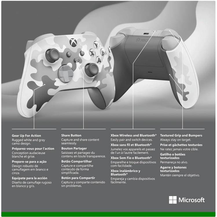 CONTROLLER MICROSOFT XBOX ONE SERIE X|S WIRELESS SPECIAL EDITION (ARCTIC CAMO)